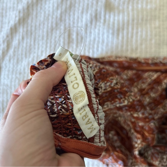 Marie Oliver Glennon Top, Sedona Stripe Rust Cinched Smock Balloon - Picture 5 of 7